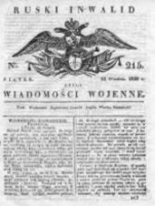 Ruski inwalid czyli wiadomości wojenne 1820, Nr 215
