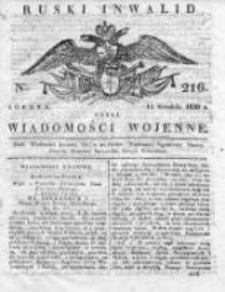 Ruski inwalid czyli wiadomości wojenne 1820, Nr 216