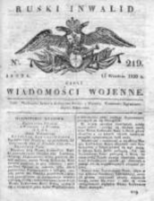Ruski inwalid czyli wiadomości wojenne 1820, Nr 219