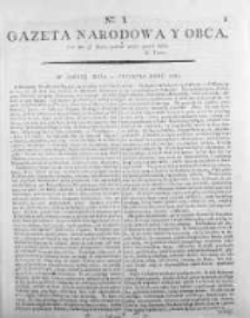 Gazeta Narodowa i Obca 1791, Nr 1