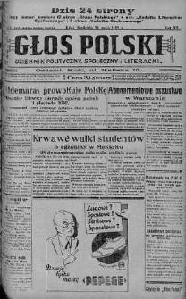 Głos Polski : dziennik polityczny, społeczny i literacki 26 maj 1929 nr 142