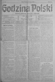 Godzina Polski : dziennik polityczny, społeczny i literacki 8 luty 1918 nr 39