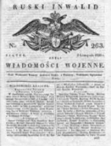 Ruski inwalid czyli wiadomości wojenne 1820, Nr 263