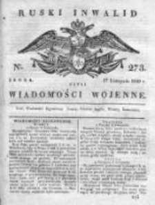 Ruski inwalid czyli wiadomości wojenne 1820, Nr 273