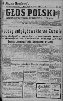 Głos Polski : dziennik polityczny, społeczny i literacki 5 czerwiec 1929 nr 152