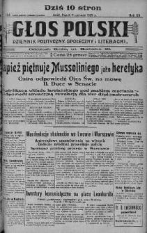 Głos Polski : dziennik polityczny, społeczny i literacki 7 czerwiec 1929 nr 154