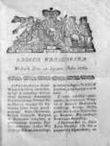 Gazeta Warszawska 1784, Nr 6