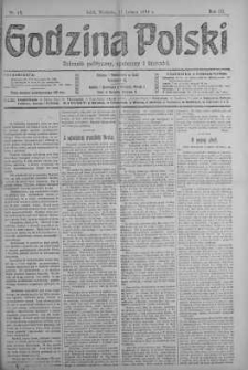 Godzina Polski : dziennik polityczny, społeczny i literacki 17 luty 1918 nr 48
