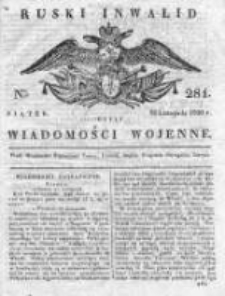 Ruski inwalid czyli wiadomości wojenne 1820, Nr 281