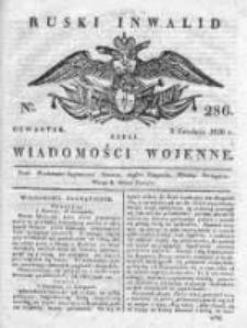 Ruski inwalid czyli wiadomości wojenne 1820, Nr 286