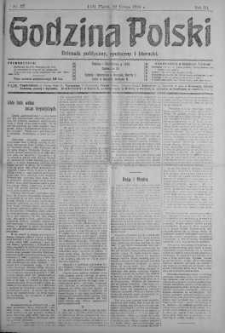 Godzina Polski : dziennik polityczny, społeczny i literacki 22 luty 1918 nr 52