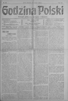 Godzina Polski : dziennik polityczny, społeczny i literacki 24 luty 1918 nr 54