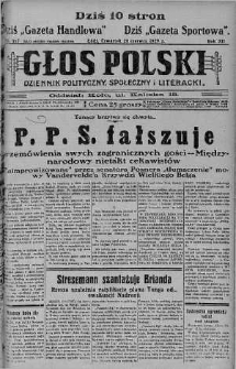 Głos Polski : dziennik polityczny, społeczny i literacki 20 czerwiec 1929 nr 167