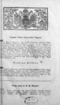 Kontinuacya Wyrokow y Rozkazow Powszechnych w Galicyi i Lodomeryi Królewstwach Wypadłych 1772