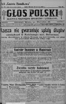 Głos Polski : dziennik polityczny, społeczny i literacki 25 czerwiec 1929 nr 172