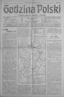 Godzina Polski : dziennik polityczny, społeczny i literacki 13 marzec 1918 nr 71