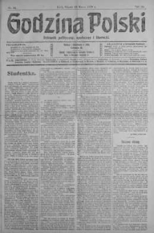 Godzina Polski : dziennik polityczny, społeczny i literacki 26 marzec 1918 nr 84