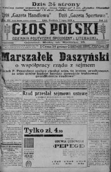 Głos Polski : dziennik polityczny, społeczny i literacki 7 lipiec 1929 nr 183