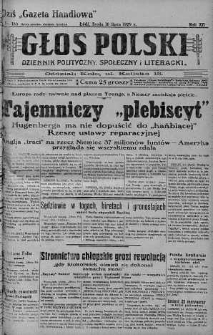 Głos Polski : dziennik polityczny, społeczny i literacki 10 lipiec 1929 nr 186