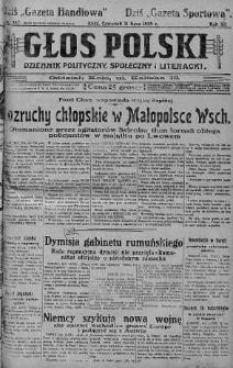 Głos Polski : dziennik polityczny, społeczny i literacki 11 lipiec 1929 nr 187