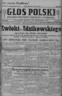 Głos Polski : dziennik polityczny, społeczny i literacki 16 lipiec 1929 nr 192