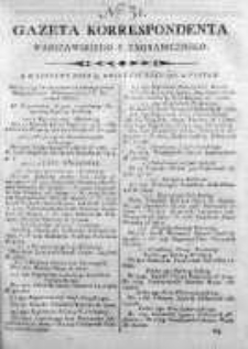 Gazeta Korrespondenta Warszawskiego y Zagranicznego 1800, Nr 31