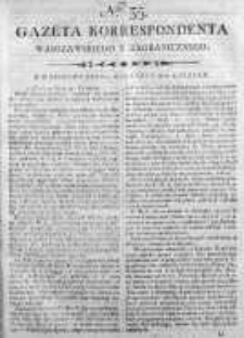 Gazeta Korrespondenta Warszawskiego y Zagranicznego 1800, Nr 35