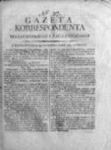 Korespondent Warszawski Donoszący Wiadomości Krajowe i Zagraniczne 1808, Nr 27