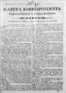 Gazeta Korrespondenta Warszawskiego y Zagranicznego 1800, Nr 41