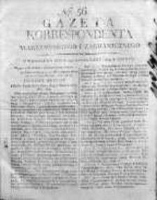 Korespondent Warszawski Donoszący Wiadomości Krajowe i Zagraniczne 1809, Nr 56
