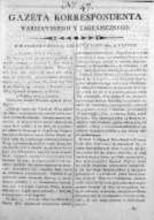 Gazeta Korrespondenta Warszawskiego y Zagranicznego 1800, Nr 47