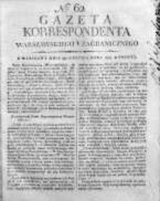 Korespondent Warszawski Donoszący Wiadomości Krajowe i Zagraniczne 1809, Nr 62