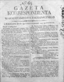 Korespondent Warszawski Donoszący Wiadomości Krajowe i Zagraniczne 1809, Nr 65