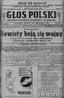 Głos Polski : dziennik polityczny, społeczny i literacki 21 lipiec 1929 nr 197