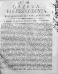 Korespondent Warszawski Donoszący Wiadomości Krajowe i Zagraniczne 1809, Nr 78