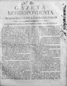 Korespondent Warszawski Donoszący Wiadomości Krajowe i Zagraniczne 1809, Nr 81