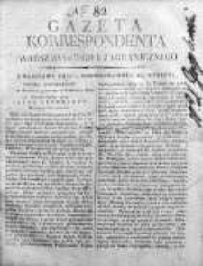 Korespondent Warszawski Donoszący Wiadomości Krajowe i Zagraniczne 1809, Nr 82