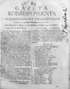 Korespondent Warszawski Donoszący Wiadomości Krajowe i Zagraniczne 1809, Nr 84