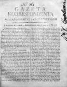 Korespondent Warszawski Donoszący Wiadomości Krajowe i Zagraniczne 1809, Nr 85
