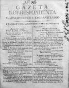 Korespondent Warszawski Donoszący Wiadomości Krajowe i Zagraniczne 1809, Nr 86