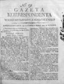 Korespondent Warszawski Donoszący Wiadomości Krajowe i Zagraniczne 1809, Nr 91