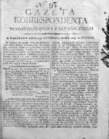 Korespondent Warszawski Donoszący Wiadomości Krajowe i Zagraniczne 1809, Nr 93