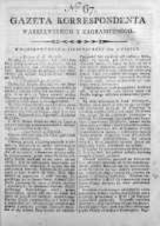 Gazeta Korrespondenta Warszawskiego y Zagranicznego 1800, Nr 67