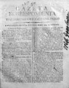 Korespondent Warszawski Donoszący Wiadomości Krajowe i Zagraniczne 1809, Nr 97
