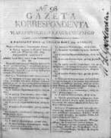 Korespondent Warszawski Donoszący Wiadomości Krajowe i Zagraniczne 1809, Nr 98