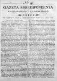 Gazeta Korrespondenta Warszawskiego y Zagranicznego 1800, Nr 81