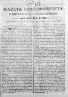 Gazeta Korrespondenta Warszawskiego y Zagranicznego 1800, Nr 93