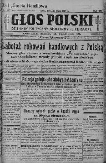 Głos Polski : dziennik polityczny, społeczny i literacki 31 lipiec 1929 nr 207