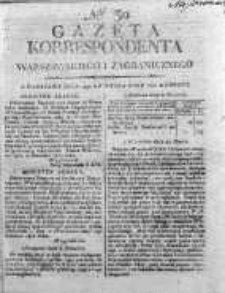 Korespondent Warszawski Donoszący Wiadomości Krajowe i Zagraniczne 1810, Nr 30