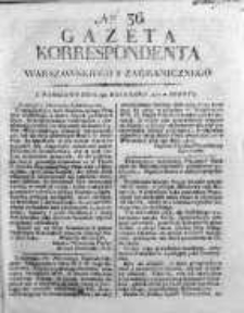 Korespondent Warszawski Donoszący Wiadomości Krajowe i Zagraniczne 1810, Nr 36